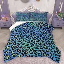 Homewish Leopard Cheetah Pattern Bedding Comforter Set,Chic Modern Aesthetic Twin Comforter Sets,Jungle Animal Bedding Set For Menw Omen,Ultra Soft Home Decor,2 Pieces