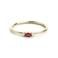 thumbnail image 2 of HeartsAndYou 0.4ct Natural Ruby Diamond Trilogy Minimalist Engage Ring 14k SOLID Yellow Gold, 2 of 9