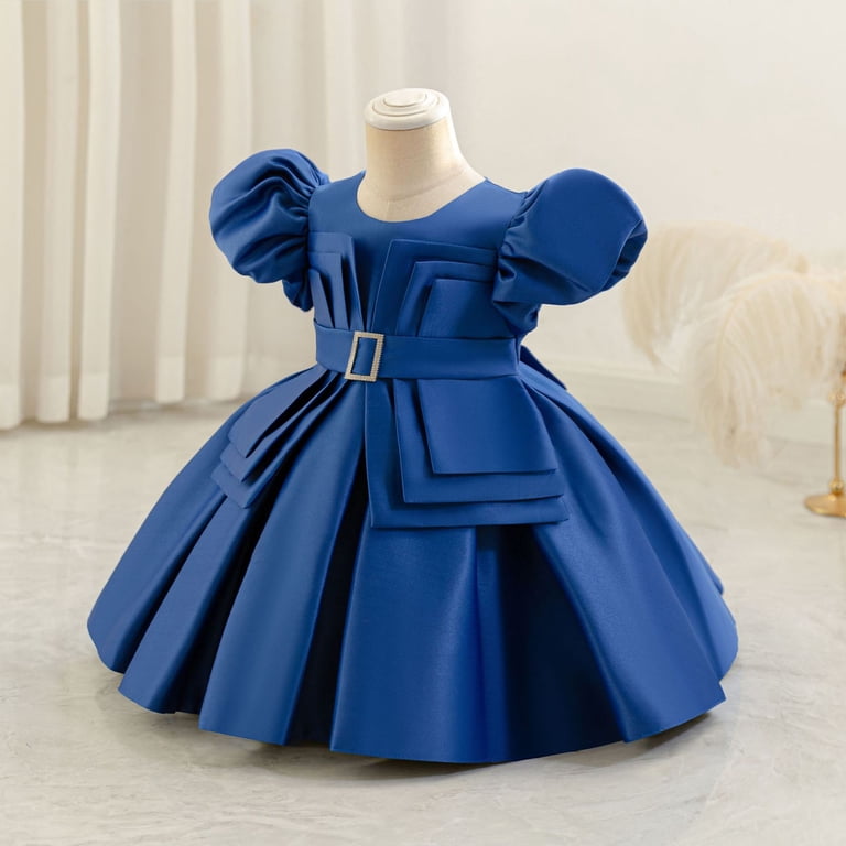 blue dress for 18th birthday vokkrv Girls Wedding Tulle Lace Princess Pageant Party Christmas Formal Evening Dance Ball Gown 12-18 Months, Girl's darkpurple