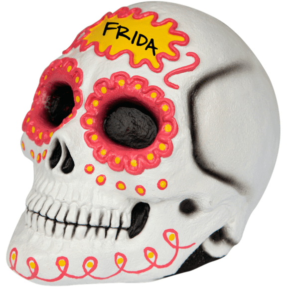 Figura decorativa Calavera Sugar Skull Rosa Decoración Día de Muertos Catrina