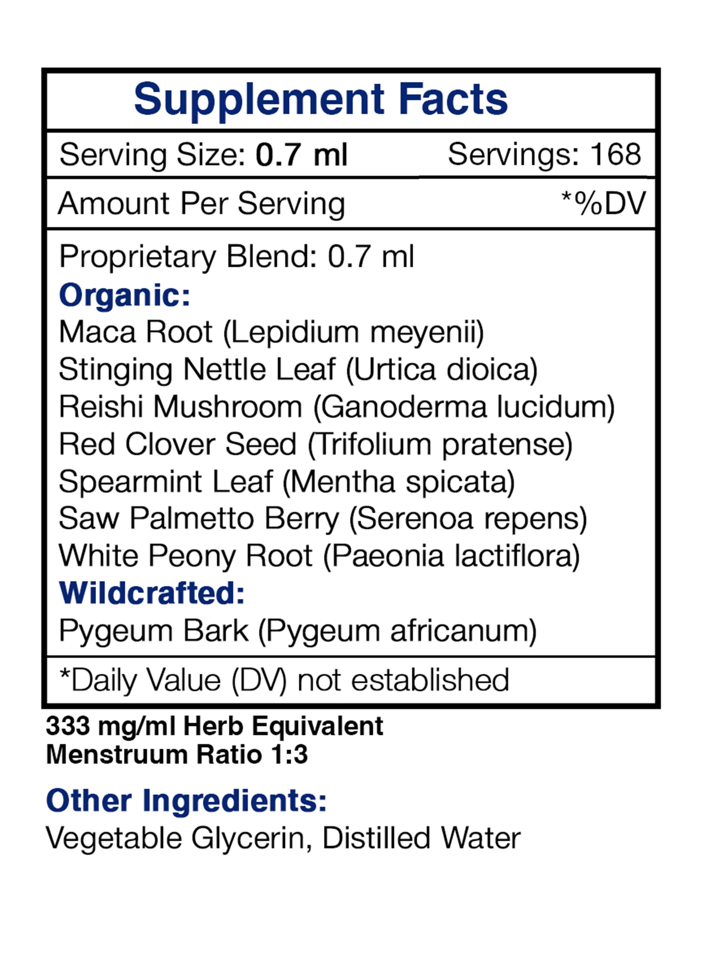 Secrets Of The Tribe Prosta Vigor Blend Tincture Dietary Supplement, Natural Extract, Made from Pygeum, Maca, Stinging Nettle, Reishi Mushroom, Red Clover, Spearmint, Saw Palmetto, White Peony. 4 oz