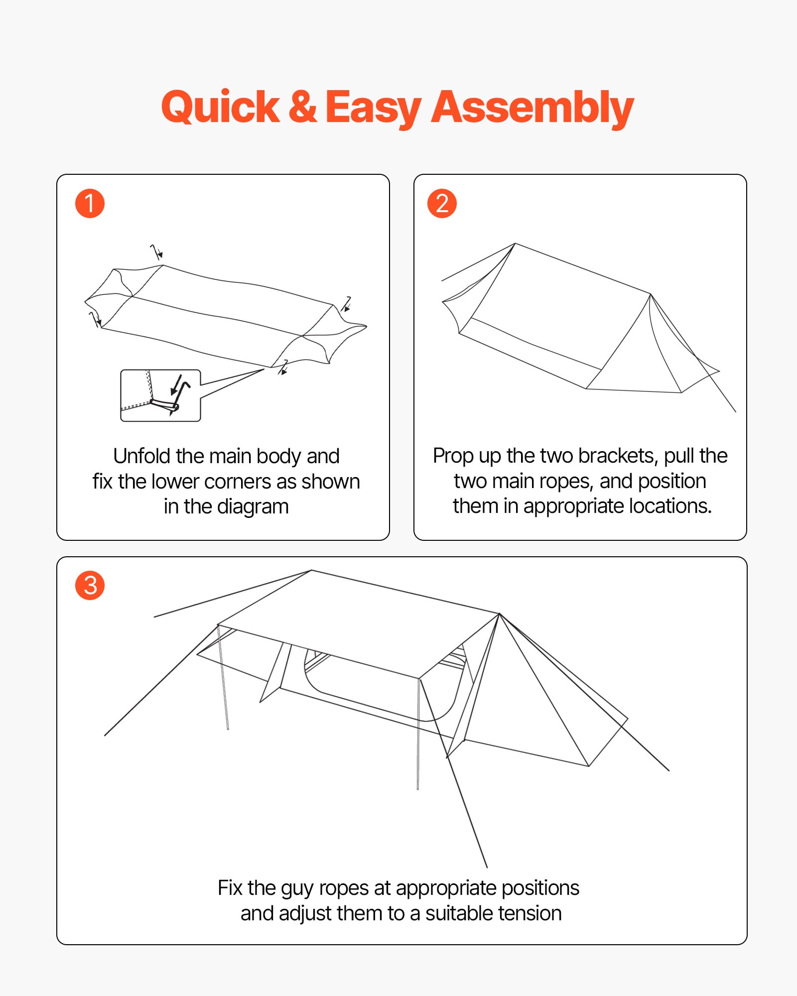 VEVOR Camping Hot Tent, Lightweight Bushcraft Tent with Stove Jack & 2 Tarp Poles, Waterproof Winter Hot Tents Shelters, Portable 4 Season Tents for 2 Persons Hiking Fishing Hunting Backpacking