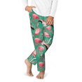 thumbnail image 2 of Xecao Tropical Flamingo Print Teenagers' Pajama Pants Long Sleep Pants Soft Elastic Waist Pajama Bottoms Elastic waist with 2 Pockets 5-16 Years-Medium, 2 of 6