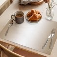 thumbnail image 3 of Beige White Ombre Placemats Set of 4, Modern Gradient Abstract Art Washable Wipeable Table Mats for Dining Tables, Indoor Outdoor Kitchen Place Mats for Holiday Party Table Decor, 3 of 9