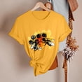 thumbnail image 2 of Aayomet Gym Tops For Women Women's Cut Out Deep V Neck Choker Short Sleeve T Shirts Tunic Tops Tee Blouse,Yellow M, 2 of 4