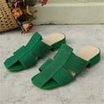 thumbnail image 4 of Wensltd Sandales pour Femmes Été Plates Tendance Confortables Style Vacances Sandales pour Femmes, 4 of 6