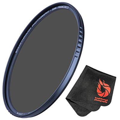 49mm x2 3-stop nd filter for camera lenses - neutral density professional photography filter with lens cloth - mrc8, nanotec, ultra-slim, weather-sealed by breakthrough (Best Nd Filter For Landscape Photography)