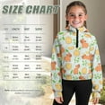 thumbnail image 4 of Chririnla Cartoon Capybara Print Girl Half Sweatshirts zipper sweatshirt with Pocket zipper sweatshirt for kid sweatshirts for kids Size 7-8 Orange, 4 of 7