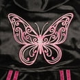 thumbnail image 2 of Doggy Parton, Dog and Cat Clothes, Sparkle Butterfly Pet Track Suit, Black, XS, 2 of 12