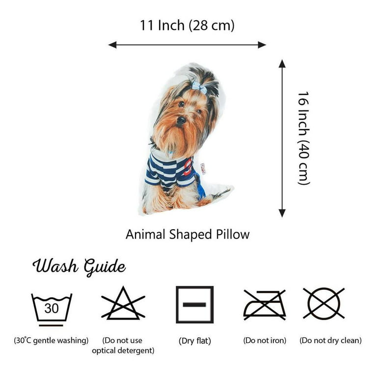 Yorkshire Terrier Dog Shape Filled Pillow Animal Shaped Pillow Yorkshire Terrier Dog Shape Filled Pillow Animal Shaped Pillow