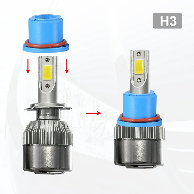 2pcs H3 LED Headlight Adapter Base Bulb Sockets Retainer Holder Universal  for Car Auto Blue 