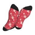 thumbnail image 5 of Disketp Hello Summer Flamingo Unisex Mid-Calf Socks Lightweight Breathable Ventilation Ankle Socks, 5 of 7