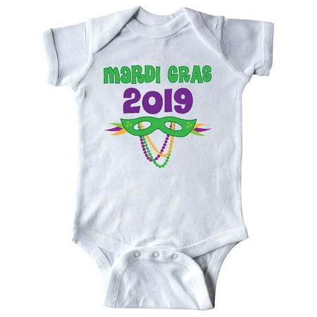 Mardi Gras 2019 Mask Parade Party Infant Creeper