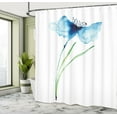 thumbnail image 5 of Ambesonne Floral Shower Curtain, Cornflower Botany, 69"Wx70"L, Navy Blue White Green, 5 of 5