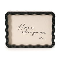 Beautiful 2 Black Wavey Framed Canvas Typographic Tabletop Decor 2-Side by Drew Barrymore 6" X 8"