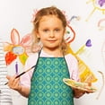 thumbnail image 2 of Yellow Lemon Fruit Slices Blue Pattern Kids Aprons for Girls and Boys,Adjustable Neck Strap Toddler Aprons for Kids Cooking Baking, 2 of 6