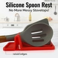 thumbnail image 2 of Zulay Silicone Utensil Rest with Drip Pad for Multiple Utensils BPA-Free Stove Top - Bright Red, 2 of 7