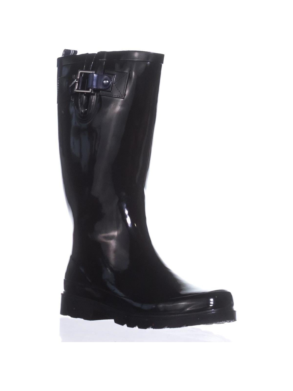 nautica black rain boots