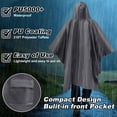 thumbnail image 2 of Dr.Fish Rain Poncho Reusable for Adults with Hood Waterproof Unisex Reusable Multifunctional for Hiking Camping, 2 of 9