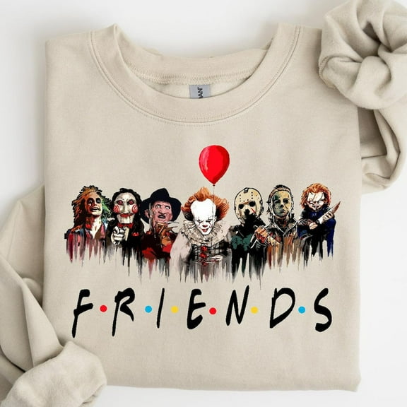 DOPASHIRT Hal.Low.Een Horror Friends Shirt, Hal.Low.Een Shirt, Spooky Shirt, Sweet Haunt Night, Hal.Low.Een Sweatshirt, Spooky Season, Horror Movies Shirt Trendy Sweatshirt, Birthday Gift