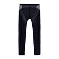 thumbnail image 2 of TANBOM Men's Spliced Mesh Stretchy Lightweight Loungewear Pants, Black, 1-Pack, M, 2 of 6
