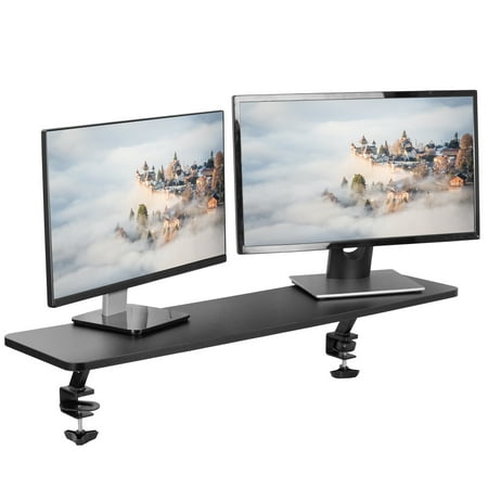 monitor desk shelf riser dual computer stand clamp laptop ergonomic organizer vivo inch screens