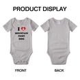 thumbnail image 3 of I Heart Mountain Feist Dog Love Pest Funny Cute Baby Rompers Baby Clothes (Gray, 12-18 Months), 3 of 5