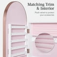 thumbnail image 5 of Best Choice Products Door/Wall Mounted Arch Mirror Jewelry Armoire, w/ Metal Frame, Lockable Door - Rose Gold, 5 of 9