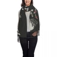 thumbnail image 3 of Bufanda de Halloween con estampado personalizado Jack Skellington para hombres y mujeres, bufandas cálidas, envoltura de chal de pesadilla antes de Navidad, invierno y otoño, 3 of 5