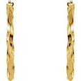 thumbnail image 2 of FB Jewels 14K Yellow Gold Twisted Hoop Earrings, 2 of 2