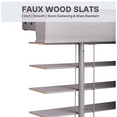 thumbnail image 4 of Lotus & Windoware Cordless 2" Faux Wood Room Darkening Horizontal Blind, Light Gray, 4 of 6