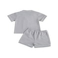 thumbnail image 2 of Kid Pajama Sets Solid Color Short Sleeve Button Top Short Pants, 2 of 6