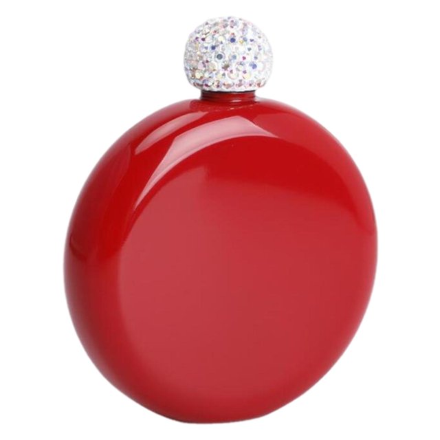 Petaca de acero inoxidable para mujeres y niñas, petaca de vino con s tapas de de imitación , de moda para mujeres rojo Sunnimix petacas