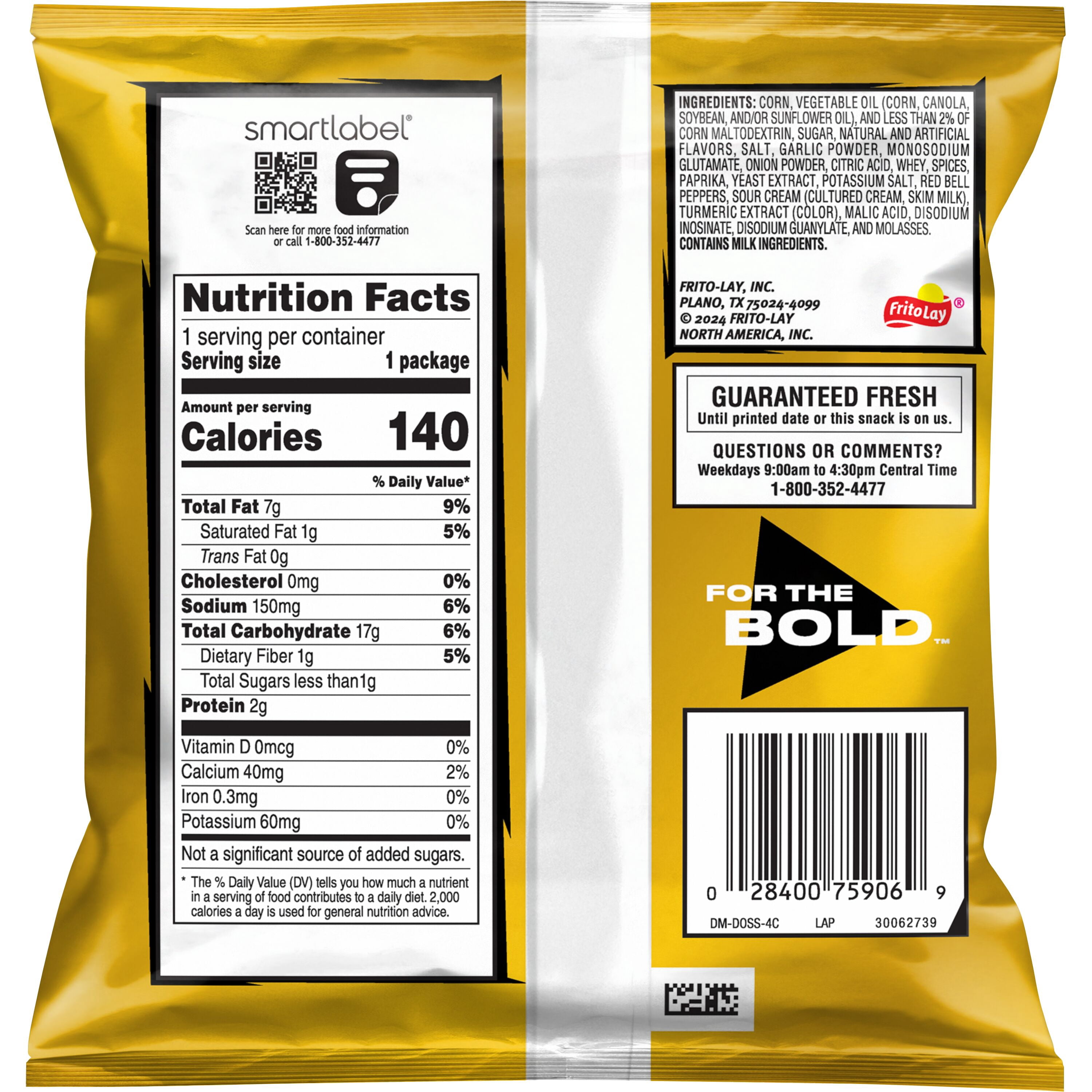 Doritos Golden Sriracha Tortilla Chips Bag, 1 oz