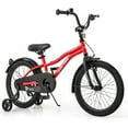 thumbnail image 1 of Costway Vélo pour Enfants de 18 Pouces pour Garçons et Filles de 4 à 8 Ans avec Siège Ajustable, Frein à Main, Réflecteurs, Rouge, 1 of 10