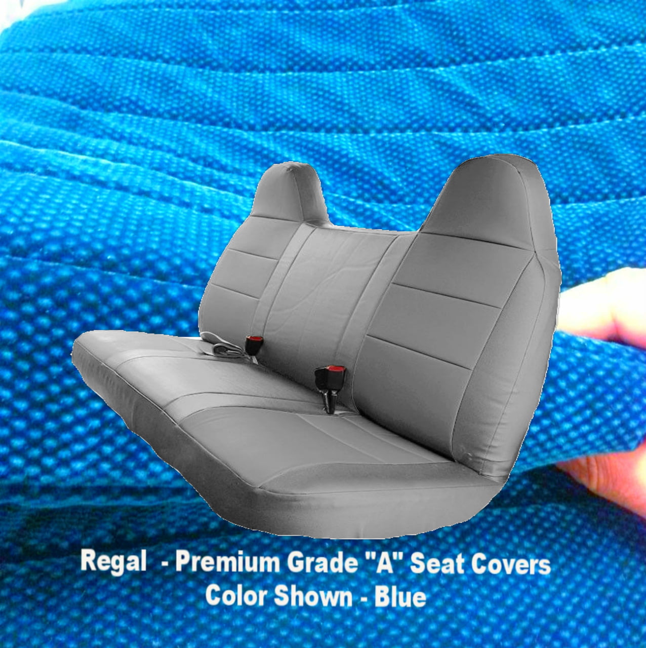 F23 BL F-Series Regular Super Cab Front or Rear Solid Bench Seat Cover for Ford