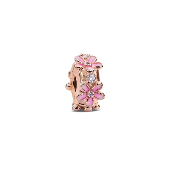 Pandora Pink Daisy Spacer Clip Charm