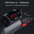 thumbnail image 5 of LCD Display Voltmeter Waterproof IP67 Digital Time Clock for Motorcycle Scooter Car Boat Thermometer,Blue Light, 5 of 6