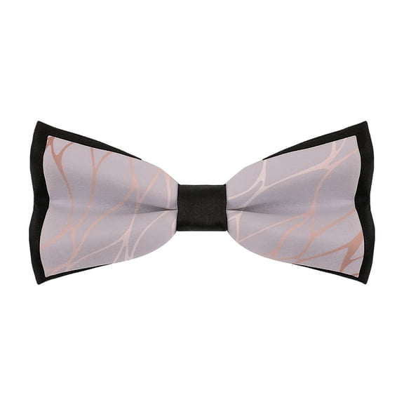 Men'S Bow Tie 4.7 X 2.3in Adjustable Length Soft Comfortable Not Easy To Deformation For Business Daily Work Birthday Wedding Party Rose Gold