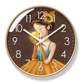 thumbnail image 1 of Reloj de pared con diseño de niña soñadora, 30 cm, silencioso, no hace tictac, 1 of 1