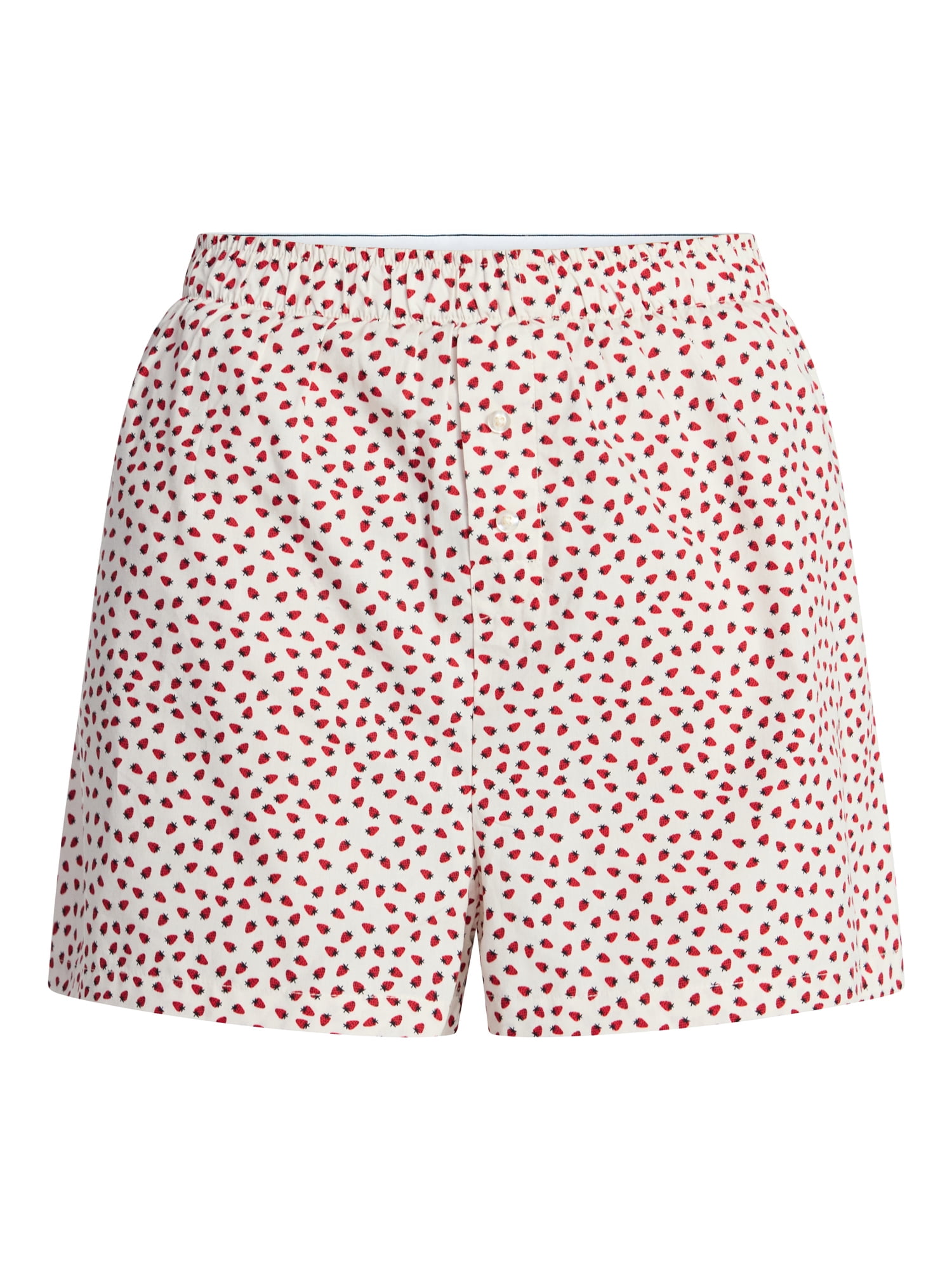 No Boundaries Sleepwear Cotton Boxer Shorts, 3'' Inseam, Women's XS-XXL