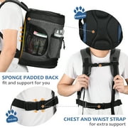 Medium Pet Travel Backpack Carrier for Dogs Cat Animal Puppy, Breathable Mesh Net Removable Sherpa Bed Outdoor Carrier f