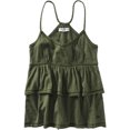 thumbnail image 1 of Aeropostale - Camiseta sin mangas con volantes para mujer, verde, extra pequeña, 1 of 1