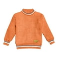 thumbnail image 2 of Cowsor Toddler Neck Ribbed Knit Sweater Baby Boys Girls Fall Winter Cozy Soft Warm Pullover Chunky Striped Sweatshirt, 2 of 6