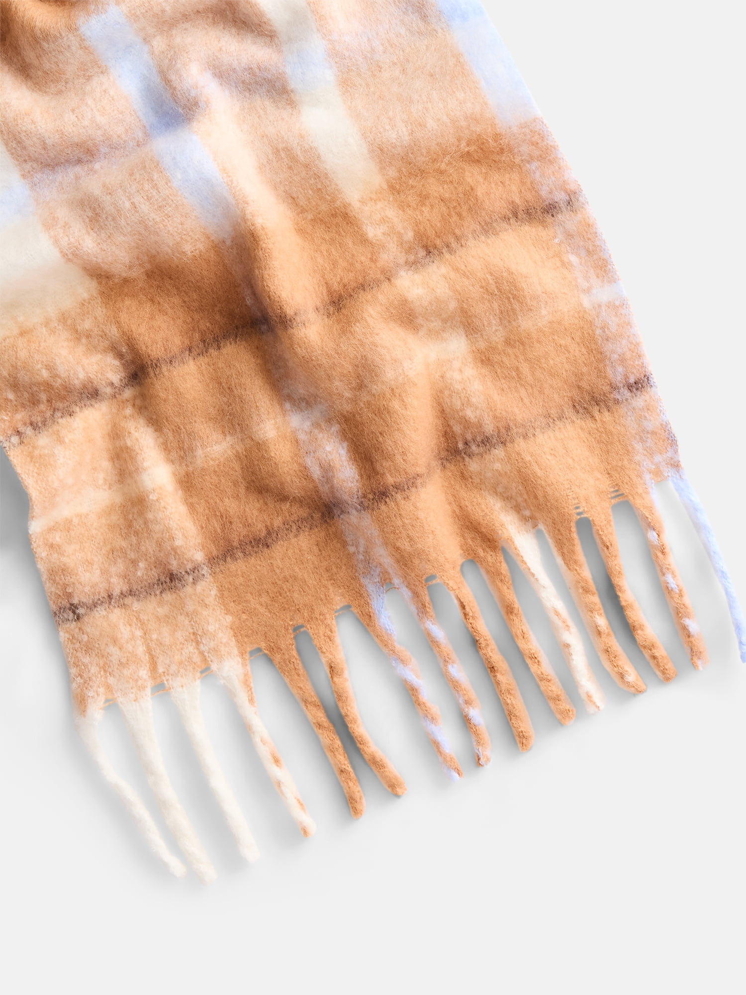 Scenario Women's Heritage Plaid Scarf with Fringe Trim