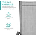 thumbnail image 5 of YYEAN Set of 2 Outdoor Patio Chaise Lounge Chair Adjustable Reclining Folding Pool Lounger for Poolside, Deck, Backyard w/Steel Frame, 250lb Weight Capacity-Grey, 5 of 10