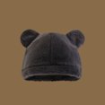 thumbnail image 2 of Yuanlong Unisex Bucket Hat Bear Ear Lined Winter Fisherman Cap Thickened Cute Outdoor Activity Headwear, 2 of 3