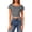 Dark Gray, variant on Women Summer Crop T Shirts Casual Vacation Crewneck Backless Short Sleeve Tees Beach Loose Comfy Soft Solid Color Cropped Tops