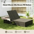 thumbnail image 4 of Spaco Patio Double Chaise Lounge with Shade Cushions and Folding Side Trays, Outdoor Chaise Lounge, Beige, 4 of 10
