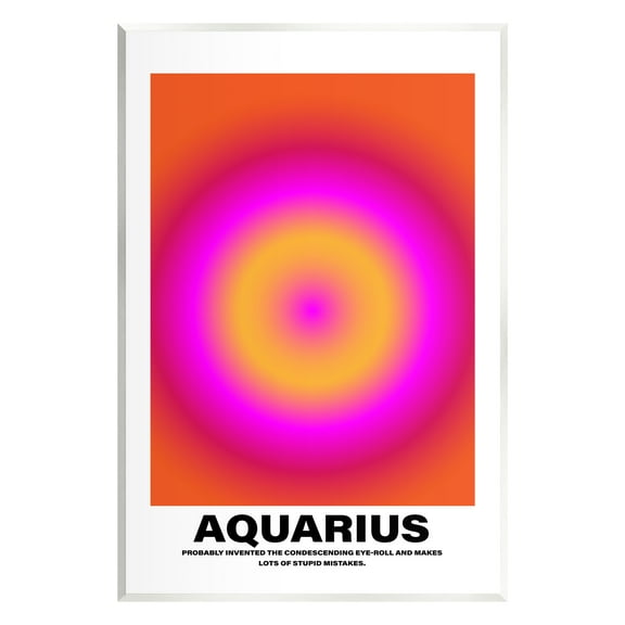 Stupell Industries Funny Aquarius Astrology Abstract Painting Unframed Art Print Wall Art, 10 x 15
